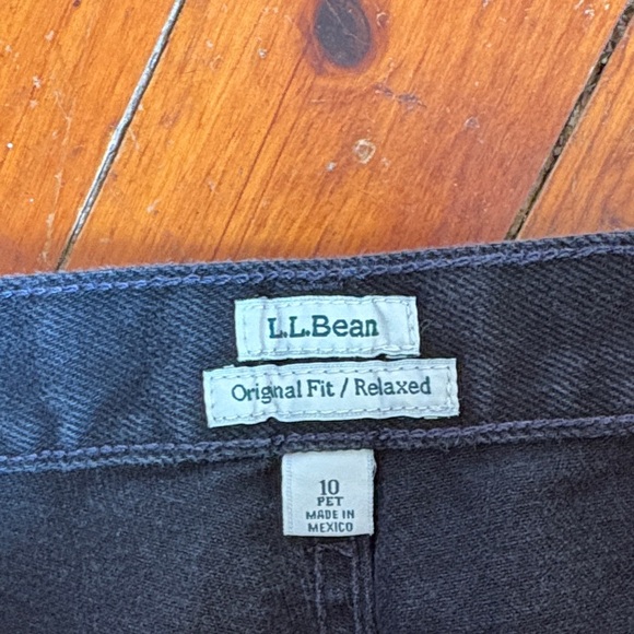 Vintage LL Bean Black Denim Jeans Original Fit Relaxed Size 10 Petite - Picture 2 of 6